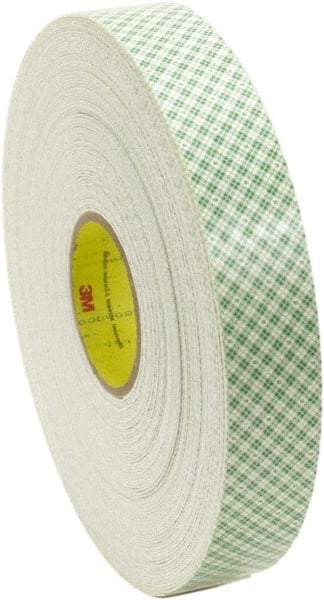 3M - 1/2" x 36 Yd Acrylic Adhesive Double Sided Tape - 62 mil Thick, Off-White, Foam Liner - A1 Tooling