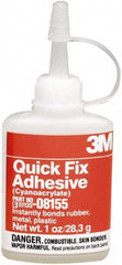 3M - 1 oz Bottle Clear Quick Fix Adhesive - 1 OZ BOTTLE CLEAR 3M QUICK FIX ADHESIVE - A1 Tooling