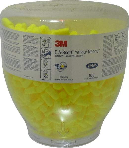 3M - One Touch Disposable Earplug Refill with 33 dB Earplugs - Yellow Earplugs, 500 Pairs - A1 Tooling