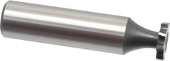 Interstate - 1/2" Diam x 3/32" Face Width, Cobalt, 8 Teeth, Shank Connection Woodruff Keyseat Cutter - Uncoated, 2-3/32" OAL x 1/2" Shank, Staggered Teeth, ANSI 304, Old Standard 2 - A1 Tooling