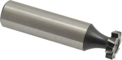 Interstate - 1/2" Diam x 1/8" Face Width, Cobalt, 8 Teeth, Shank Connection Woodruff Keyseat Cutter - Uncoated, 2-1/8" OAL x 1/2" Shank, Staggered Teeth, ANSI 404, Old Standard 3 - A1 Tooling