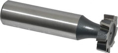 Interstate - 3/4" Diam x 3/16" Face Width, Cobalt, 10 Teeth, Shank Connection Woodruff Keyseat Cutter - Uncoated, 2-3/16" OAL x 1/2" Shank, Staggered Teeth, ANSI 606, Old Standard 9 - A1 Tooling