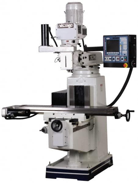 Vectrax - 54" Long x 10" Wide, 3 Phase CNC Milling Machine - Frequency Control, R8 Taper, 5 hp - A1 Tooling