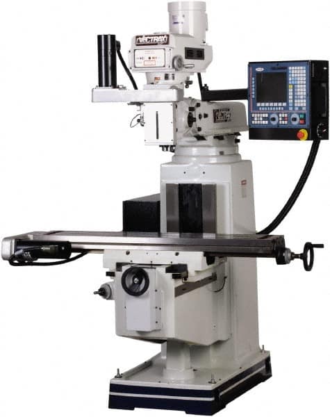 Vectrax - 49" Long x 9" Wide, 3 Phase Fagor 3 Axis 8055i CNC Milling Machine - Variable Speed Pulley Control, R8 Taper, 3 hp - A1 Tooling