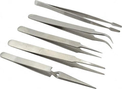 Value Collection - Stainless Steel Tweezer Set - 5 Piece - A1 Tooling