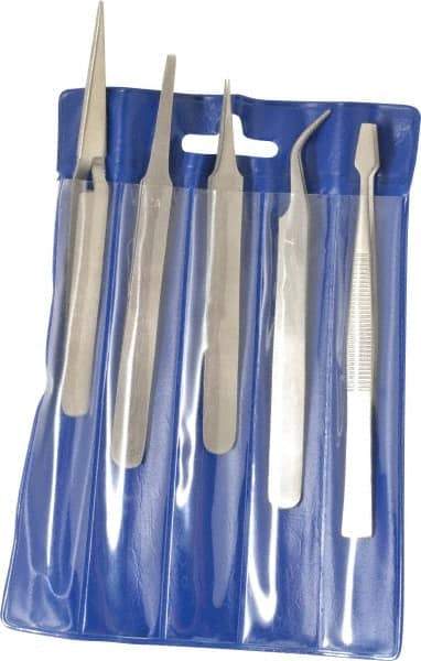 Value Collection - Stainless Steel Tweezer Set - 5 Piece - A1 Tooling