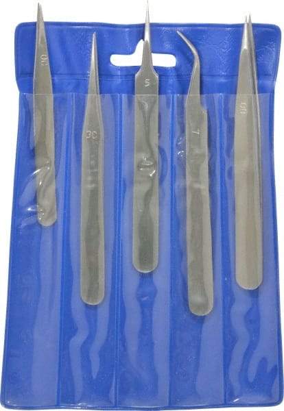 Value Collection - Stainless Steel Tweezer Set - 5 Piece - A1 Tooling