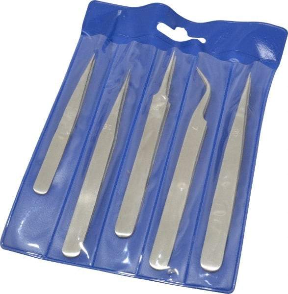 Value Collection - Stainless Steel Tweezer Set - 5 Piece - A1 Tooling