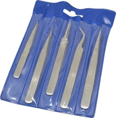 Value Collection - Stainless Steel Tweezer Set - 5 Piece - A1 Tooling