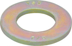 Made in USA - 7/8" Screw, Grade 8 Alloy Steel SAE Flat Washer - 15/16" ID x 1-3/4" OD, 0.16" Thick, Zinc Yellow Dichromate Finish - A1 Tooling