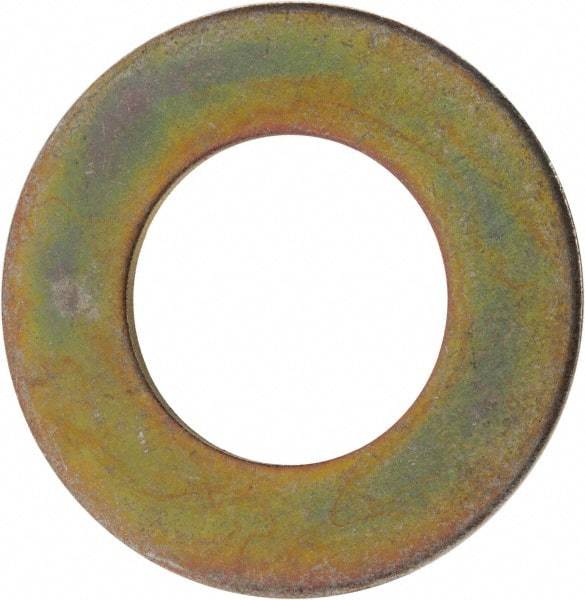 Made in USA - 1-3/8" Screw, Grade 8 Alloy Steel SAE Flat Washer - 1-7/16" ID x 2-3/4" OD, 0.213" Thick, Zinc Yellow Dichromate Finish - A1 Tooling