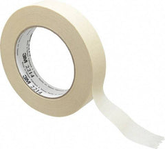 3M - 1" Wide x 60 Yd Long Tan Paper Masking Tape - Series 2214, 5.4 mil Thick, 23 In/Lb Tensile Strength - A1 Tooling