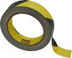 3M - Black & Yellow Striped Vinyl Tape - 1" Wide x 5.4 mil Thick, General Traffic - A1 Tooling