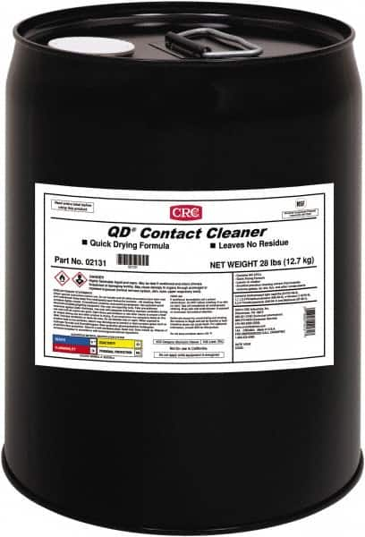 CRC - 5 Gallon Pail Contact Cleaner - 0°F Flash Point, 22,600 Volt Dielectric Strength, Flammable, Food Grade, Plastic Safe - A1 Tooling