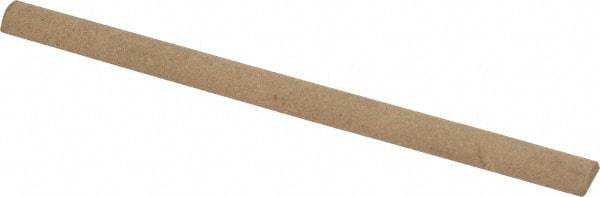 Norton - 4" Long x 1/4" Diam Aluminum Oxide Sharpening Stone - Half Round, Medium Grade - A1 Tooling