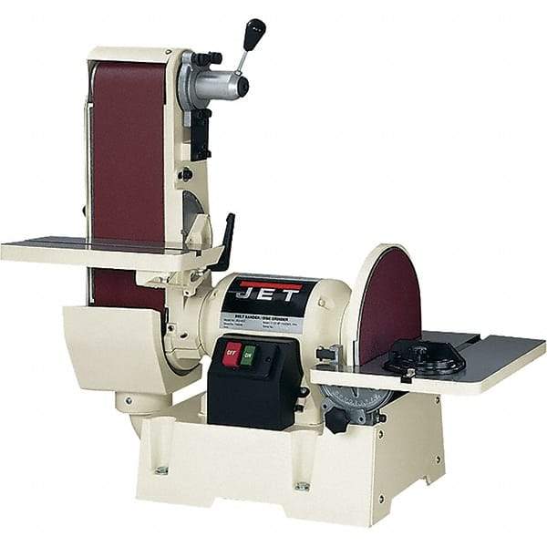 Jet - 48 Inch Long x 6 Inch Wide Belt, 12 Inch Diameter, Horizontal and Vertical Combination Sanding Machine - 2,500 Ft./min Belt Speed, 1-1/2 HP, Single Phase - A1 Tooling