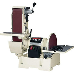 Jet - 48 Inch Long x 6 Inch Wide Belt, 12 Inch Diameter, Horizontal and Vertical Combination Sanding Machine - 2,500 Ft./min Belt Speed, 1-1/2 HP, Single Phase - A1 Tooling