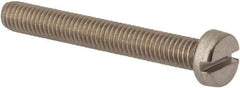 Value Collection - M6x1.00 Metric Coarse, 45mm Length Under Head Slotted Drive Machine Screw - Fillister Head, Grade 316 & A4 Stainless Steel, Uncoated, Without Washer - A1 Tooling