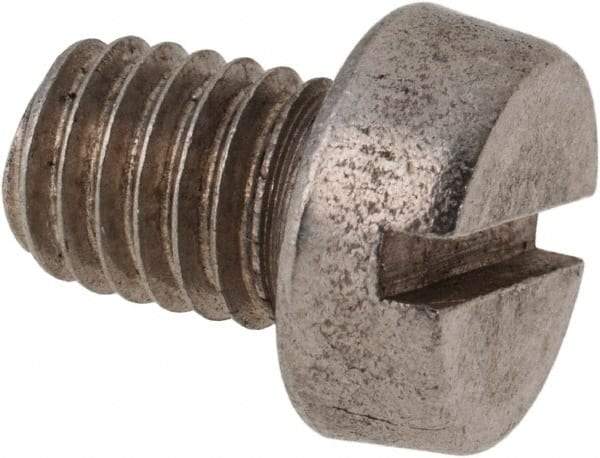 Value Collection - M8x1.25 Metric Coarse, 10mm Length Under Head Slotted Drive Machine Screw - Fillister Head, Grade 316 & A4 Stainless Steel, Uncoated, Without Washer - A1 Tooling