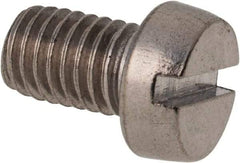 Value Collection - M8x1.25 Metric Coarse, 12mm Length Under Head Slotted Drive Machine Screw - Fillister Head, Grade 316 & A4 Stainless Steel, Uncoated, Without Washer - A1 Tooling