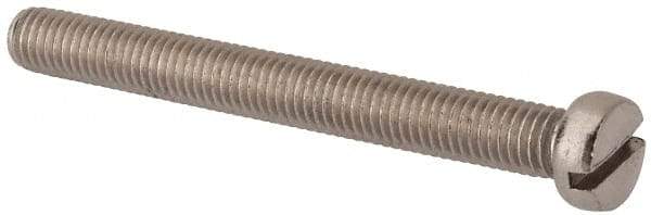 Value Collection - M8x1.25 Metric Coarse, 75mm Length Under Head Slotted Drive Machine Screw - Fillister Head, Grade 316 & A4 Stainless Steel, Uncoated, Without Washer - A1 Tooling