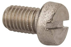 Value Collection - M10x1.50 Metric Coarse, 16mm Length Under Head Slotted Drive Machine Screw - Fillister Head, Grade 316 & A4 Stainless Steel, Uncoated, Without Washer - A1 Tooling