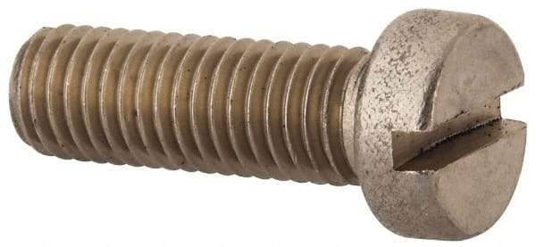 Value Collection - M10x1.50 Metric Coarse, 30mm Length Under Head Slotted Drive Machine Screw - Fillister Head, Grade 316 & A4 Stainless Steel, Uncoated, Without Washer - A1 Tooling