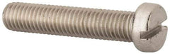 Value Collection - M10x1.50 Metric Coarse, 50mm Length Under Head Slotted Drive Machine Screw - Fillister Head, Grade 316 & A4 Stainless Steel, Uncoated, Without Washer - A1 Tooling