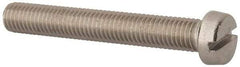 Value Collection - M10x1.50, 70mm Length Under Head Slotted Drive Machine Screw - Fillister Head, Grade 316 & A4 Stainless Steel, Uncoated, Without Washer - A1 Tooling