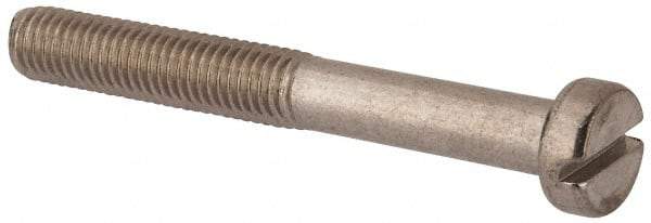 Value Collection - M10x1.50 Metric Coarse, 80mm Length Under Head Slotted Drive Machine Screw - Fillister Head, Grade 316 & A4 Stainless Steel, Uncoated, Without Washer - A1 Tooling