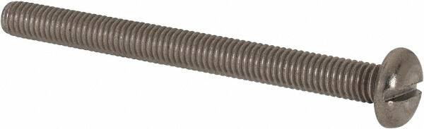 Value Collection - M5x0.80, 55mm Length Under Head Slotted Drive Machine Screw - Pan Head, Grade 316 & A4 Stainless Steel, Uncoated, Without Washer - A1 Tooling