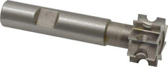 Whitney Tool Co. - 3/32" Radius, 3/16" Circle Diam, 7/8" Cutter Diam, 1/2" Cutting Width, Shank Connection, Concave Radius Cutter - 1/2" Shank Diam, 3" OAL, High Speed Steel, Uncoated, Profile Ground, 8 Teeth, Weldon Flat - A1 Tooling