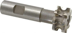 Whitney Tool Co. - 5/32" Radius, 5/16" Circle Diam, 1-5/16" Cutter Diam, 5/8" Cutting Width, Shank Connection, Concave Radius Cutter - 3/4" Shank Diam, 3-1/2" OAL, High Speed Steel, Uncoated, Profile Ground, 8 Teeth, Weldon Flat - A1 Tooling