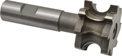 Whitney Tool Co. - 5/16" Radius, 5/8" Circle Diam, 1-3/4" Cutter Diam, 1-1/8" Cutting Width, Shank Connection, Concave Radius Cutter - 3/4" Shank Diam, 4" OAL, High Speed Steel, Uncoated, Profile Ground, 8 Teeth, Weldon Flat - A1 Tooling