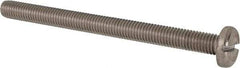 Value Collection - M8x1.25 Metric Coarse, 100mm Length Under Head Slotted Drive Machine Screw - Pan Head, Grade 316 & A4 Stainless Steel, Uncoated, Without Washer - A1 Tooling