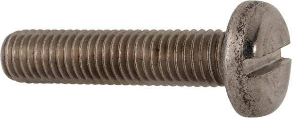 Value Collection - M10x1.50, 45mm Length Under Head Slotted Drive Machine Screw - Pan Head, Grade 316 & A4 Stainless Steel, Uncoated, Without Washer - A1 Tooling