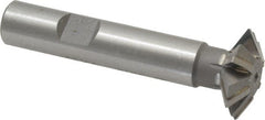 Whitney Tool Co. - 1° 1" Cut Diam, 5/16" Cut Width, 1/2" Shank, Carbide-Tipped Double-Angle Cutter - A1 Tooling