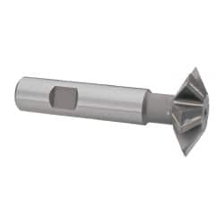 Whitney Tool Co. - 1-1/2° 1-1/2" Cut Diam, 1/2" Cut Width, 5/8" Shank, Carbide-Tipped Double-Angle Cutter - A1 Tooling