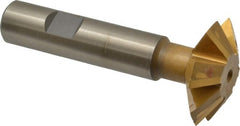 Whitney Tool Co. - 1-1/2° 1-1/2" Cut Diam, 1/2" Cut Width, 5/8" Shank, Carbide-Tipped Double-Angle Cutter - A1 Tooling