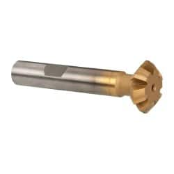 Whitney Tool Co. - 3/4° 3/4" Cut Diam, 1/4" Cut Width, 3/8" Shank, Carbide-Tipped Double-Angle Cutter - A1 Tooling