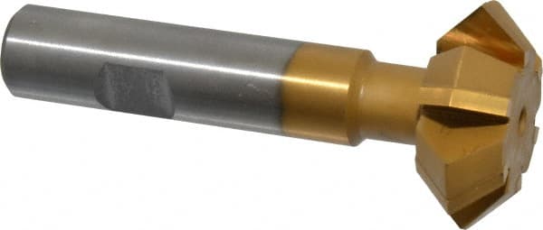 Whitney Tool Co. - 1-1/2° 1-1/2" Cut Diam, 9/16" Cut Width, 5/8" Shank, Carbide-Tipped Double-Angle Cutter - A1 Tooling