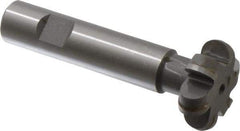 Whitney Tool Co. - 1/4" Radius, 1/2" Circle Diam, 1-1/2" Cutter Diam, Shank Connection, Convex Radius Cutter - 3/4" Shank Diam, 4" OAL, Carbide-Tipped, Uncoated, Profile Ground, 6 Teeth, Weldon Flat - A1 Tooling