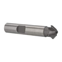 Whitney Tool Co. - 1/2" Diam x 1/8" Width of Cut, 45° Included Angle, Shank Connection, Carbide Tipped Single Angle Cutter - 3/8" Shank Diam, 2-1/8" Overall Length, Right Hand Cut, Uncoated - A1 Tooling