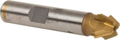 Whitney Tool Co. - 1/2" Diam x 7/32" Width of Cut, 60° Included Angle, Shank Connection, Carbide Tipped Single Angle Cutter - 3/8" Shank Diam, 2-1/8" Overall Length, Right Hand Cut, TiN Coated - A1 Tooling