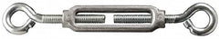 Made in USA - 52 Lb Load Limit, #12 Thread Diam, 1-13/16" Take Up, Aluminum Eye & Eye Turnbuckle - 2-9/16" Body Length, 3/16" Neck Length, 4-1/2" Closed Length - A1 Tooling