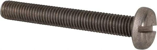 Value Collection - M10x1.50 Metric Coarse, 75mm Length Under Head Slotted Drive Machine Screw - Pan Head, Grade 316 & A4 Stainless Steel, Uncoated, Without Washer - A1 Tooling