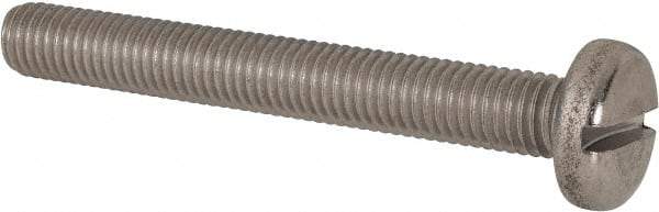 Value Collection - M10x1.50 Metric Coarse, 80mm Length Under Head Slotted Drive Machine Screw - Pan Head, Grade 316 & A4 Stainless Steel, Uncoated, Without Washer - A1 Tooling