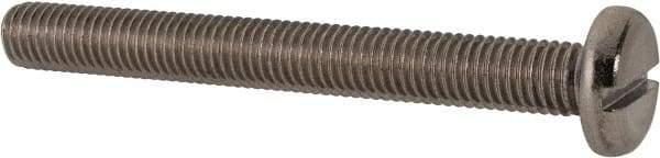 Value Collection - M10x1.50 Metric Coarse, 90mm Length Under Head Slotted Drive Machine Screw - Pan Head, Grade 316 & A4 Stainless Steel, Uncoated, Without Washer - A1 Tooling