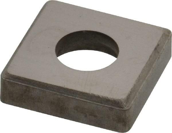 Made in USA - 3/4" Inscribed Circle, Square Shim for Indexables - Carbide, 3/16" Thick, SM Shim Style, Negative Rake - A1 Tooling