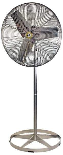 Airmaster - 30" Blade, 1/4 hp, 8,800 Max CFM, Single Phase Food Service Non-Adjustable Pedestal Fan - 115/230 Volts, 1 Speed - A1 Tooling